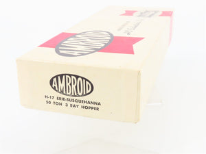 HO Scale Ambroid H-17 Erie-Susquehanna 50-Ton 3-Bay Open Hopper Kit