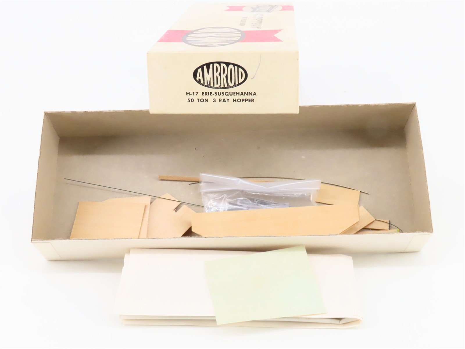 HO Scale Ambroid H-17 Erie-Susquehanna 50-Ton 3-Bay Open Hopper Kit