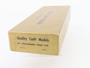 HO Scale Quality Craft U-1 UTLX Leasing 29' Changeable Tankcar Kit