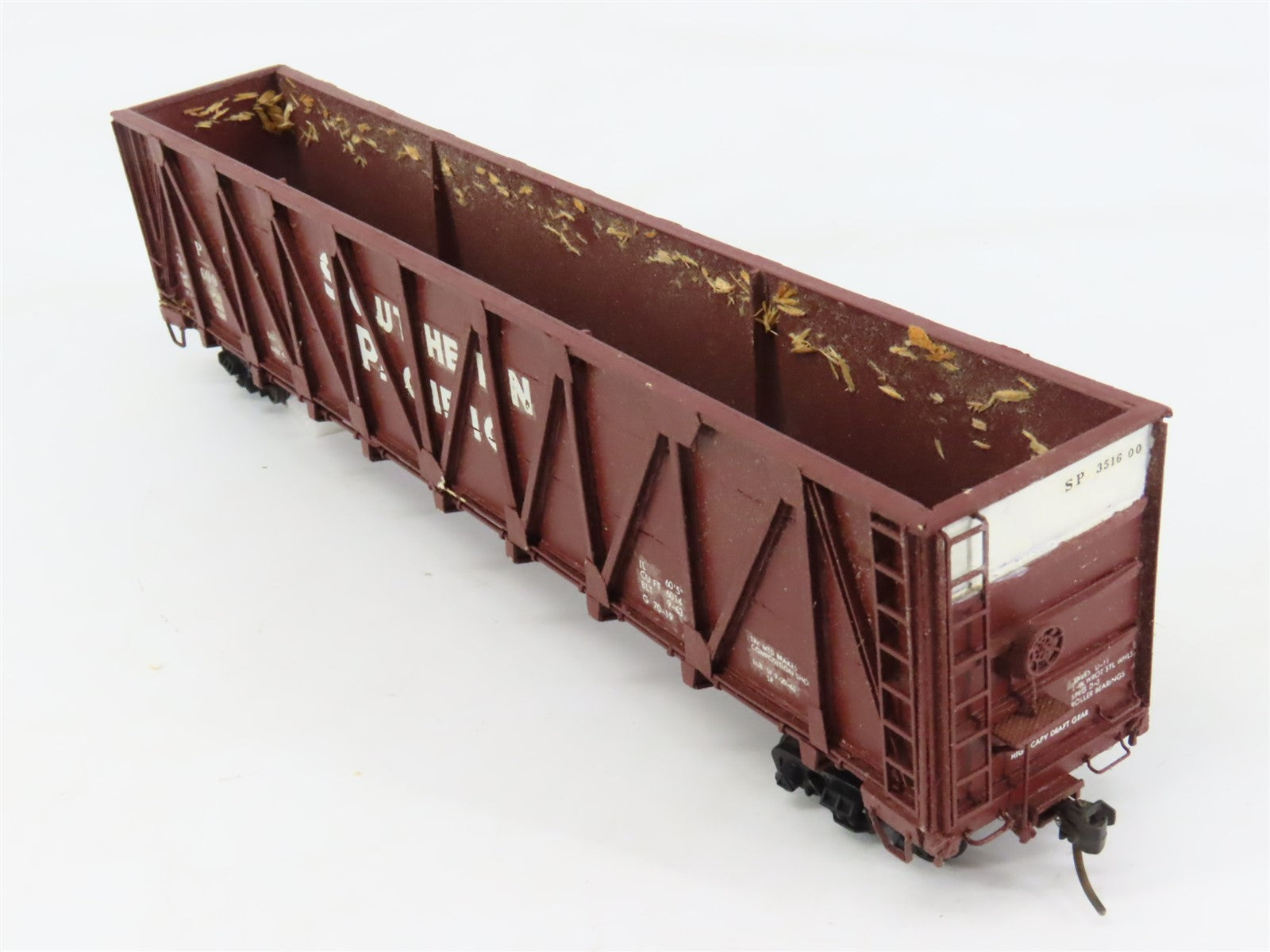 HO Scale Ambroid Wooden SP Southern Pacific Wood Chip Gondola #351600 - Custom