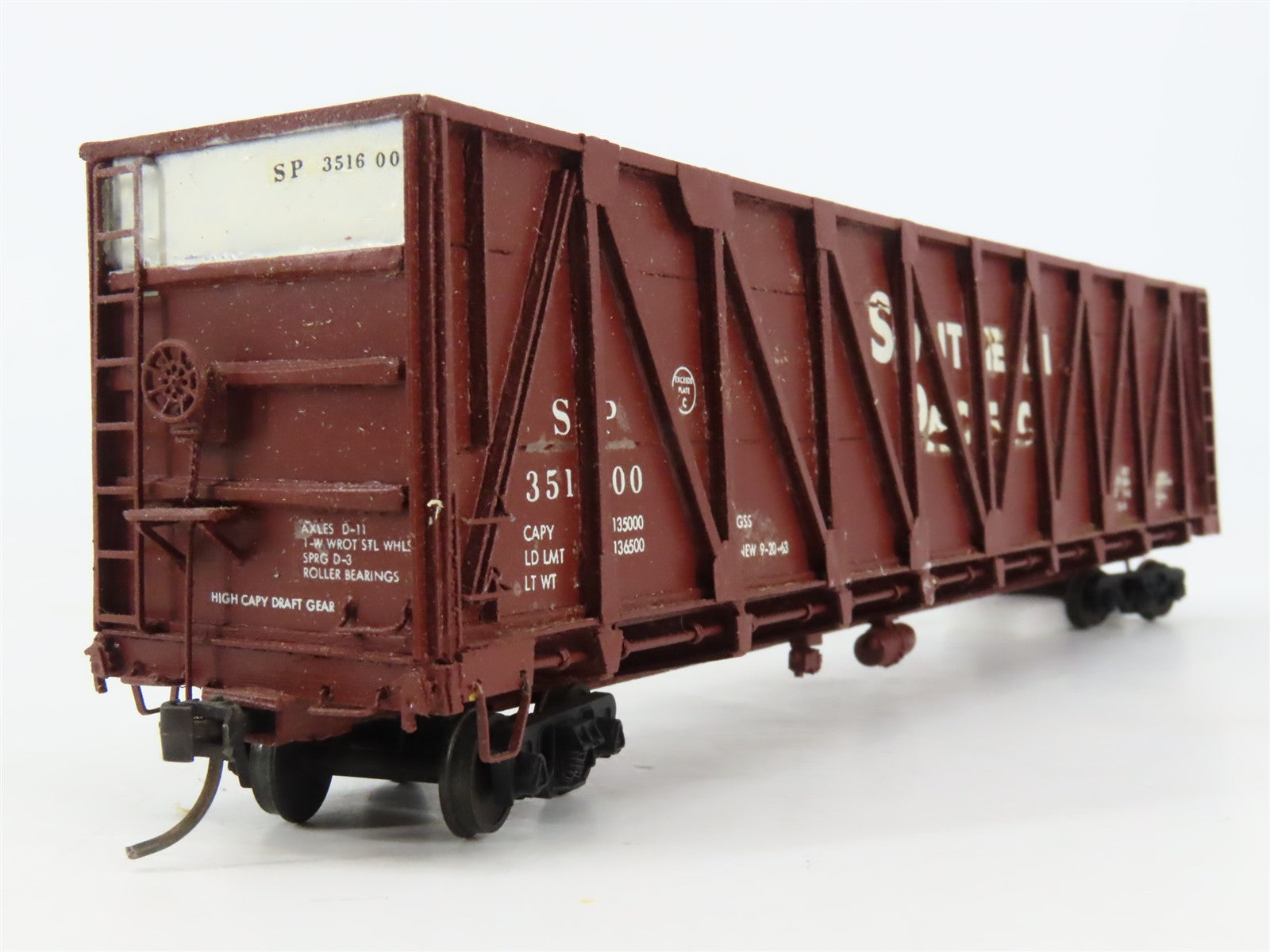 HO Scale Ambroid Wooden SP Southern Pacific Wood Chip Gondola #351600 - Custom