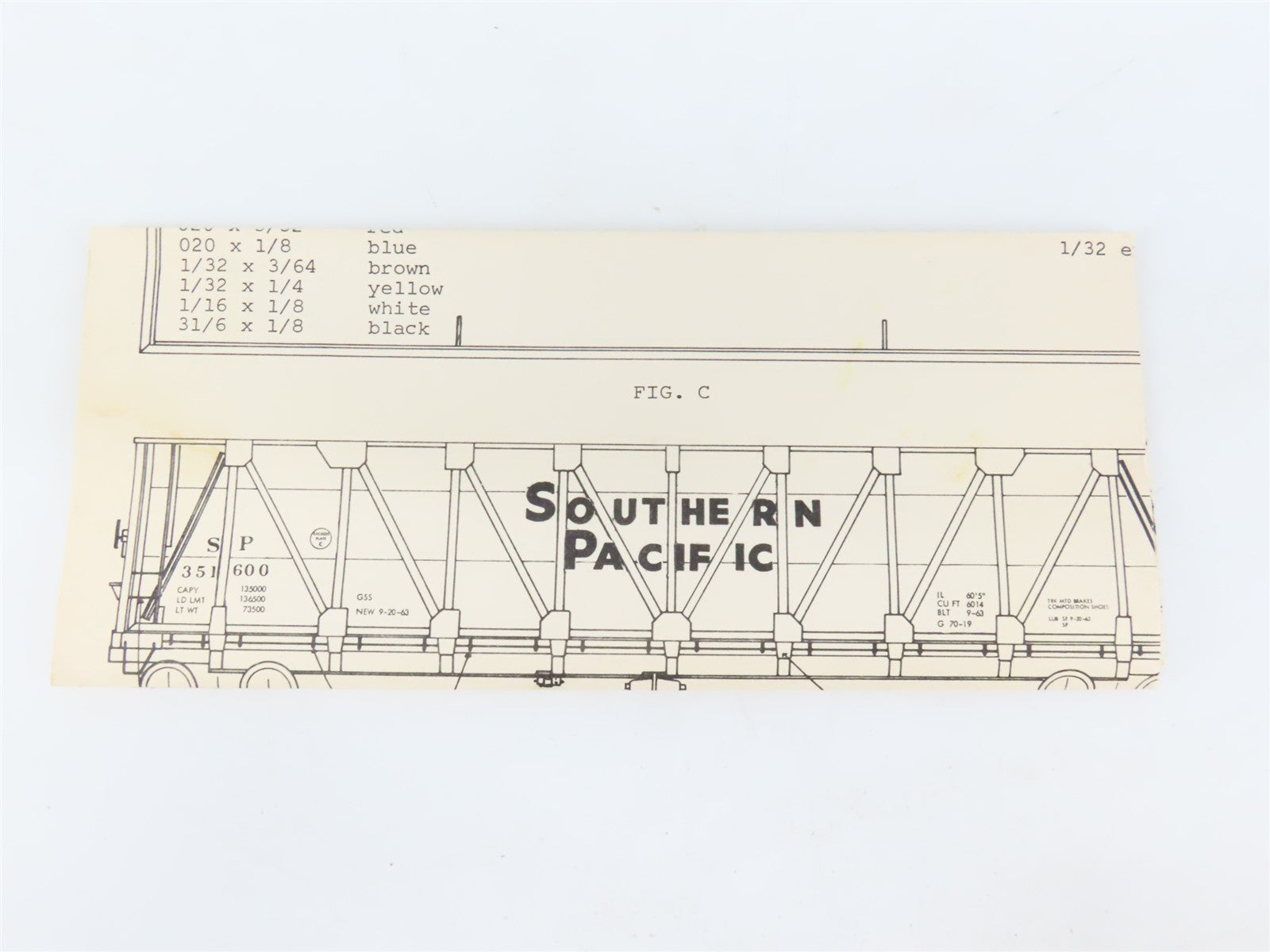HO Scale Ambroid Wooden SP Southern Pacific Wood Chip Gondola #351600 - Custom