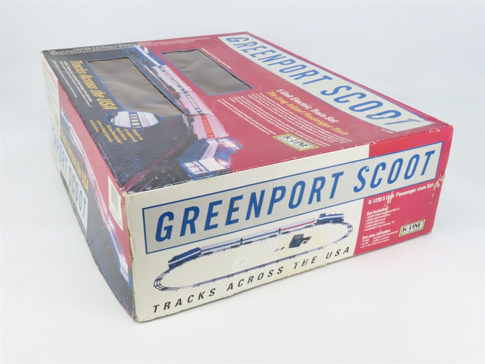 O 3-Rail K-Line K-1730 LI Long Island Greensport Scoot Diesel Passenger Set