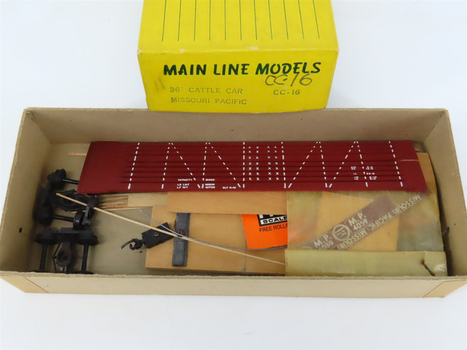 HO Main Line Craftsman Kit #CC-16 MP Missouri & Pacific 36' Stock Car #4059