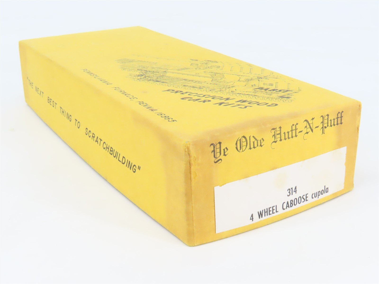 HO Scale Ye Olde Huff-N-Puff Kit #314 Undecorated 4-Wheel Center Cupola Caboose