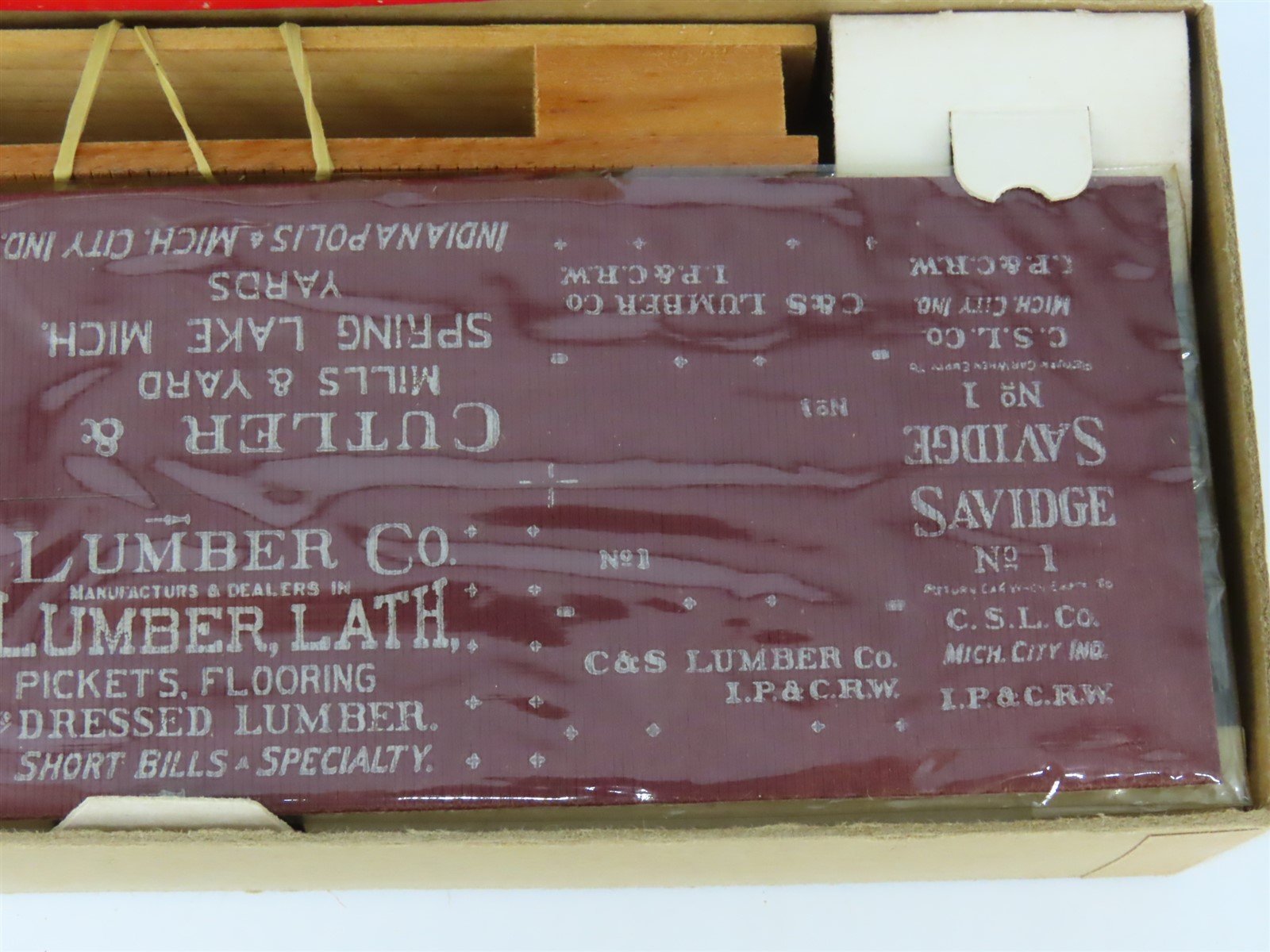 HO Scale Central Valley Craftsman Kit #B-96 Cutler & Savidge Lumber Box Car #1
