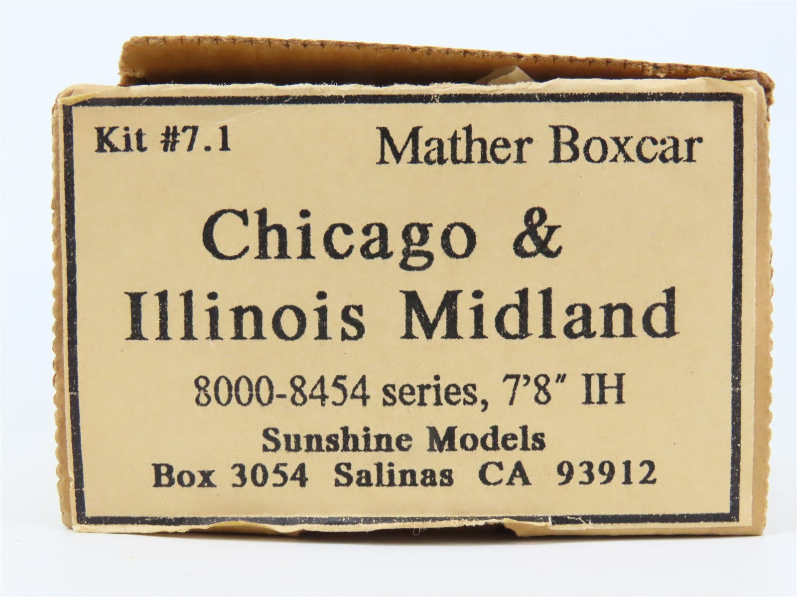 HO Scale Sunshine Models Resin Kit #7.1 Undecorated C&IM Mather Box Car