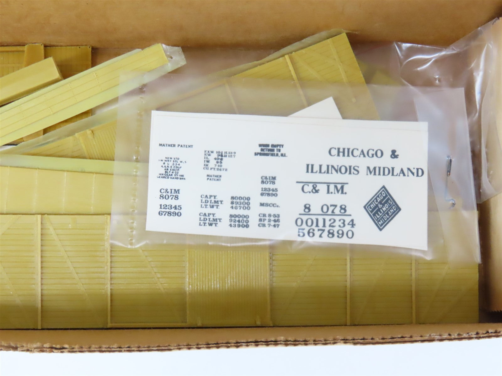 HO Scale Sunshine Models Resin Kit #7.1 Undecorated C&IM Mather Box Car