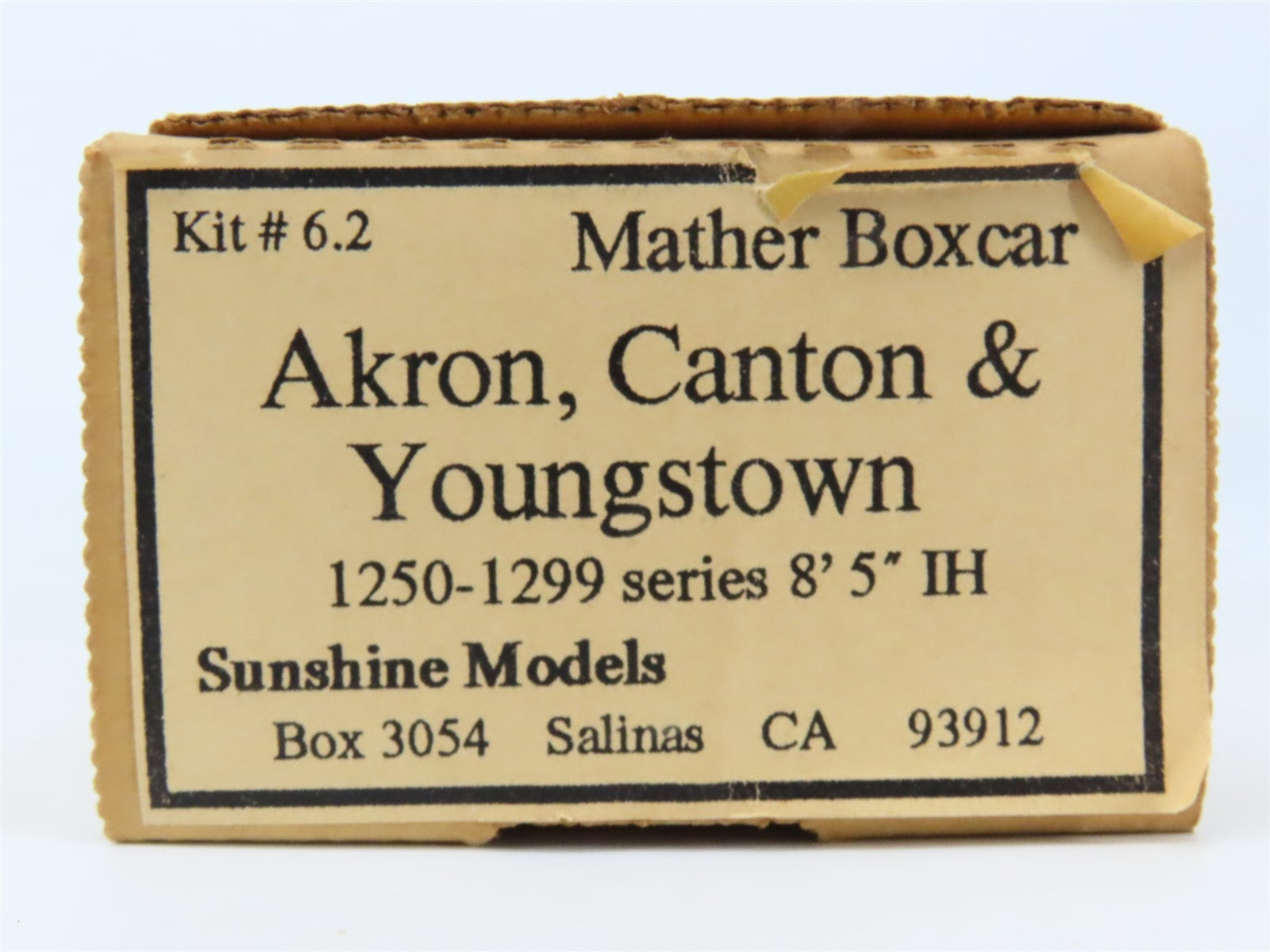 HO Scale Sunshine Models Resin Kit #6.2 Undecorated ACY Mather Box Car