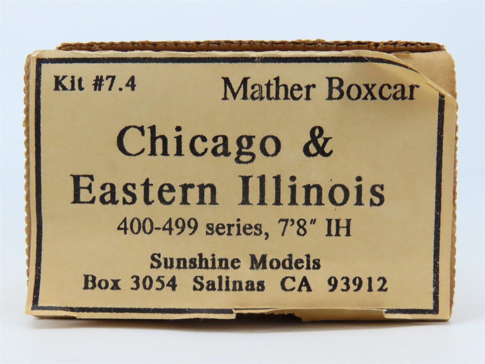 HO Scale Sunshine Models Resin Kit #7.4 Undecorated C&EI Mather Box Car