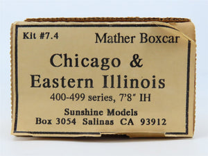 HO Scale Sunshine Models Resin Kit #7.4 Undecorated C&EI Mather Box Car
