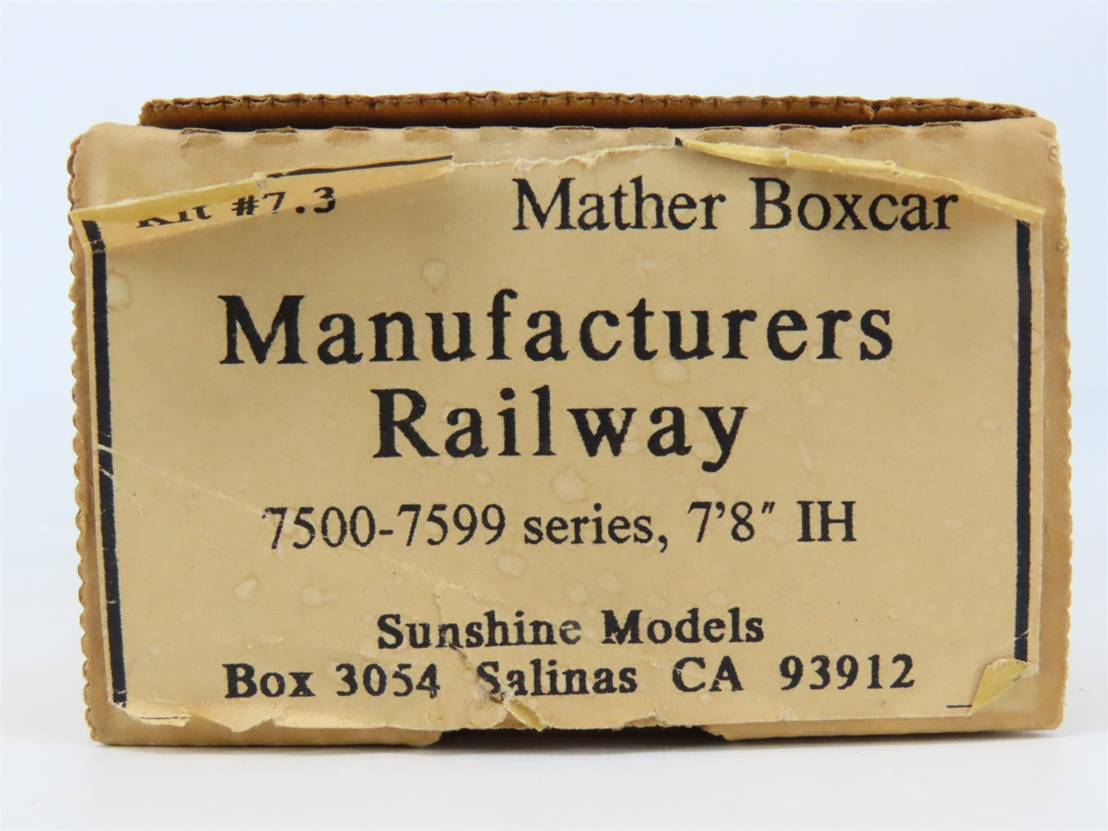 HO Sunshine Models Resin Kit #7.3 Undecorated MRS & IN Mather Box Car 2-Pack