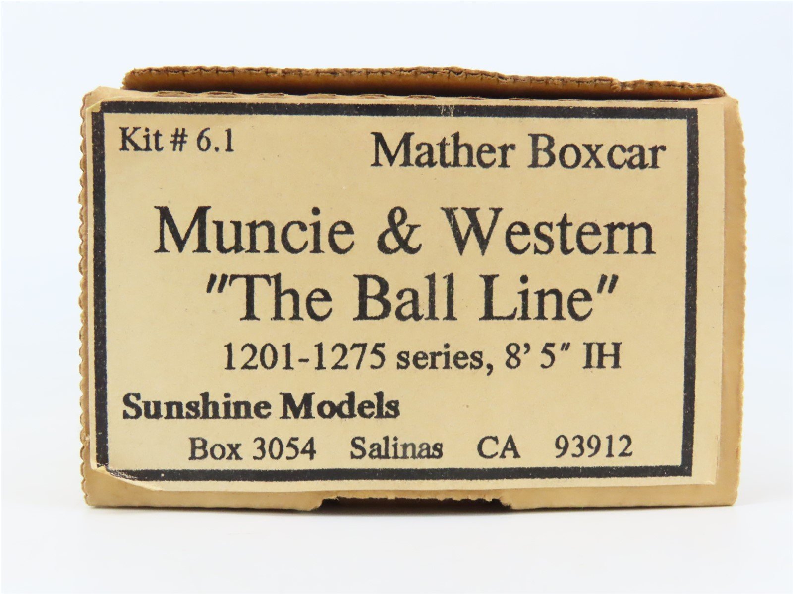 HO Scale Sunshine Models Resin Kit #6.1 Undecorated MWR Mather Box Car