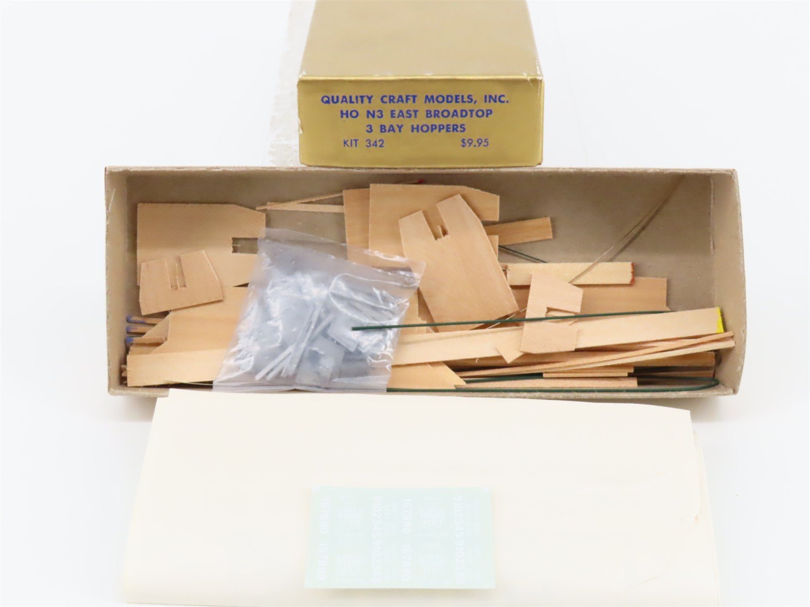 HOn3 Scale Quality Craft Models 2 in 1 Kit 342 EBT East Broad Top 3-Bay Hoppers