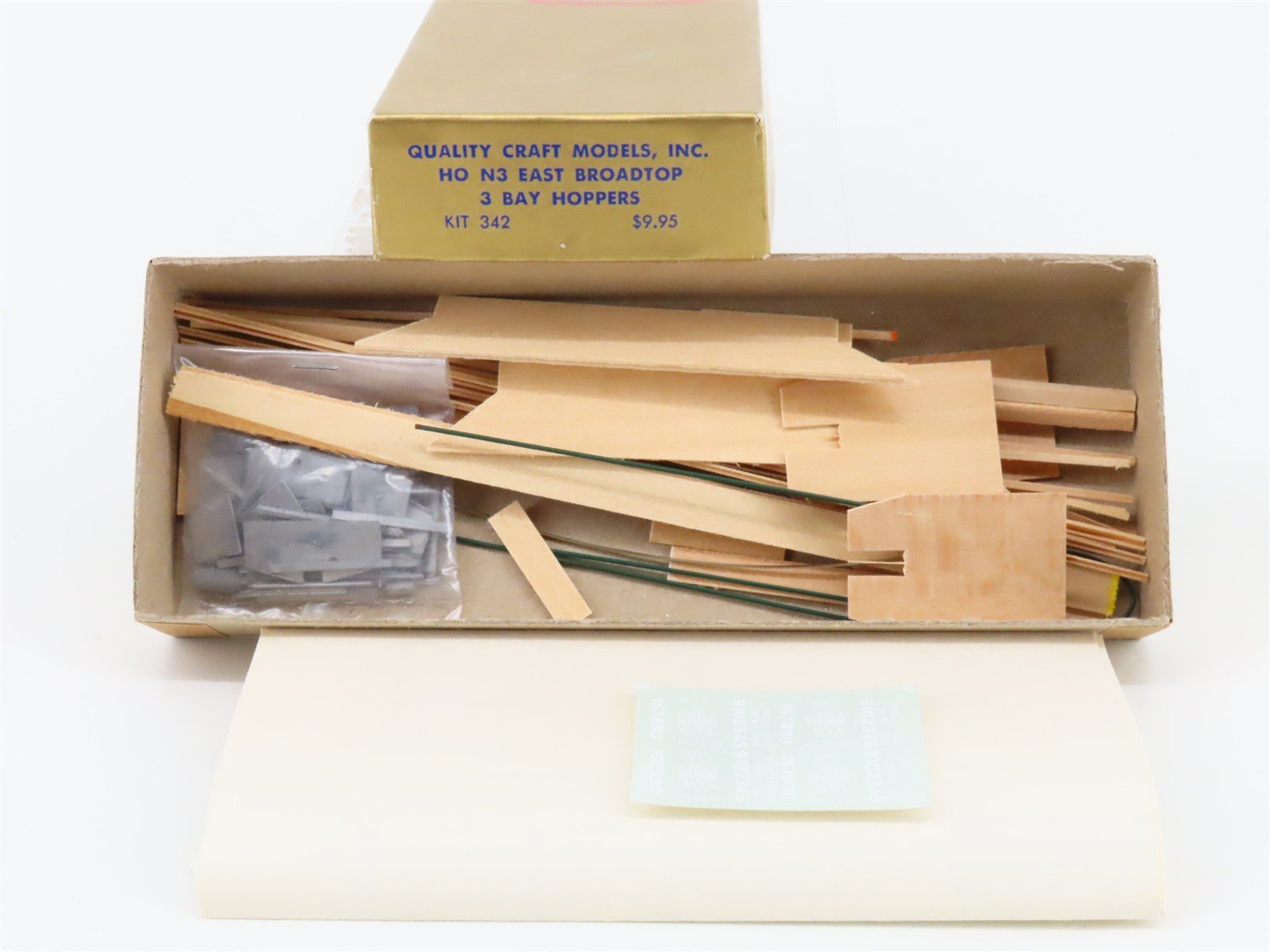 HOn3 Scale Quality Craft Models 2 in 1 Kit 342 EBT East Broad Top 3-Bay Hoppers
