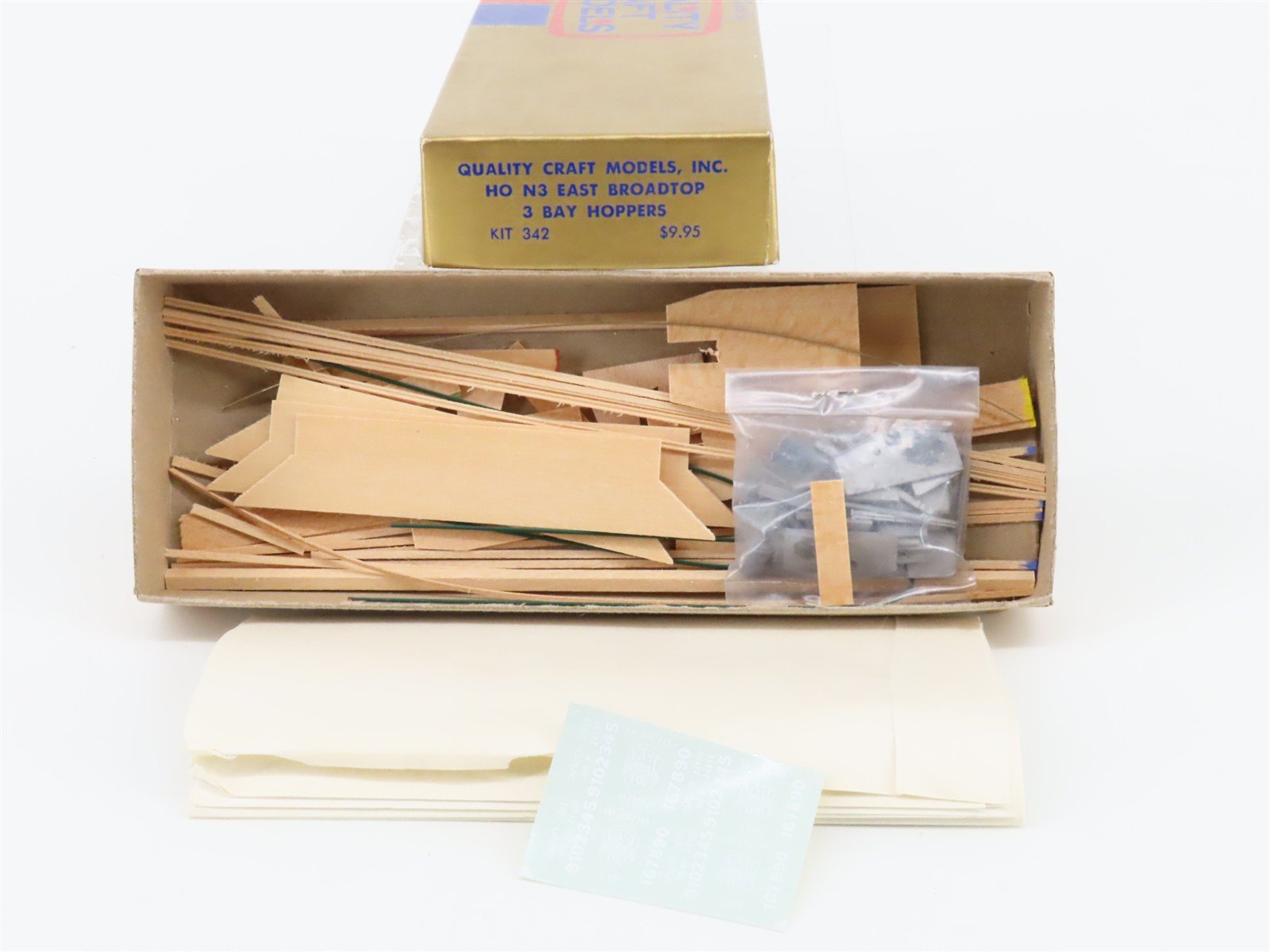 HOn3 Scale Quality Craft Models 2 in 1 Kit 342 EBT East Broad Top 3-Bay Hoppers