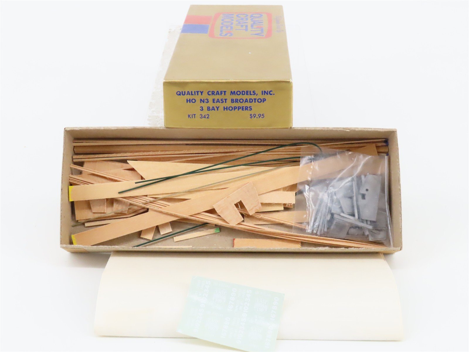 HOn3 Scale Quality Craft Models 2 in 1 Kit 342 EBT East Broad Top 3-Bay Hoppers
