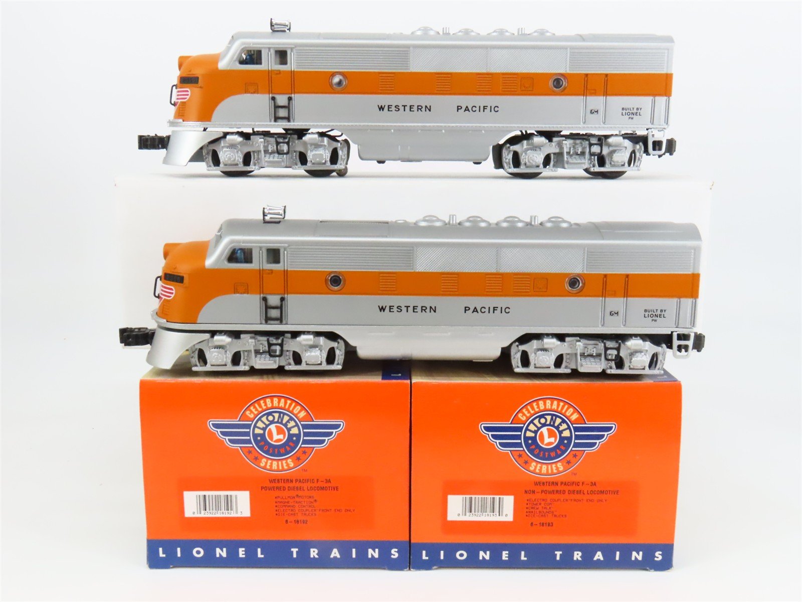 O Gauge 3-Rail Lionel 6-18191 WP Western Pacific F3 A/A Diesel Locomotive Set