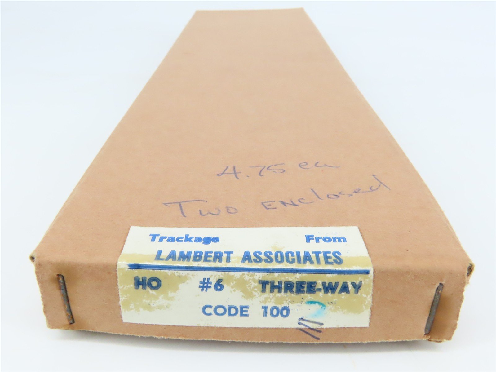 HO Scale Lambert #6 Code 100 Three-Way Switch Track Piece 2-Pack