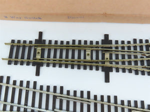 HO Scale Lambert #6 Code 100 Three-Way Switch Track Piece 2-Pack