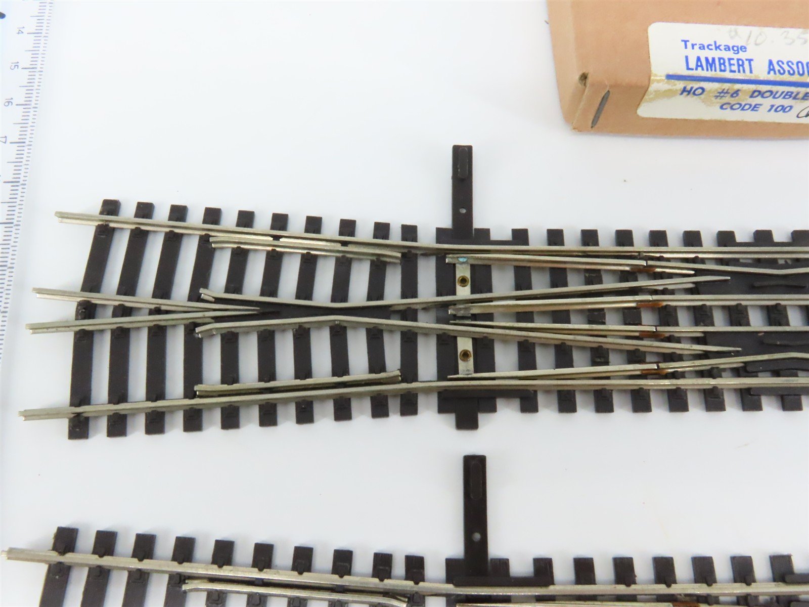 HO Scale Lambert #6 Code 100 Double-Slip Crossing Track Piece 2-Pack