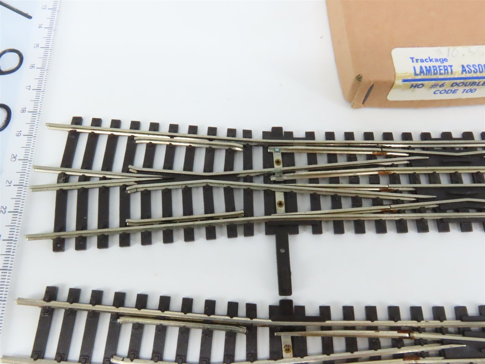 HO Scale Lambert #6 Code 100 Double-Slip Crossing Track Piece 2-Pack