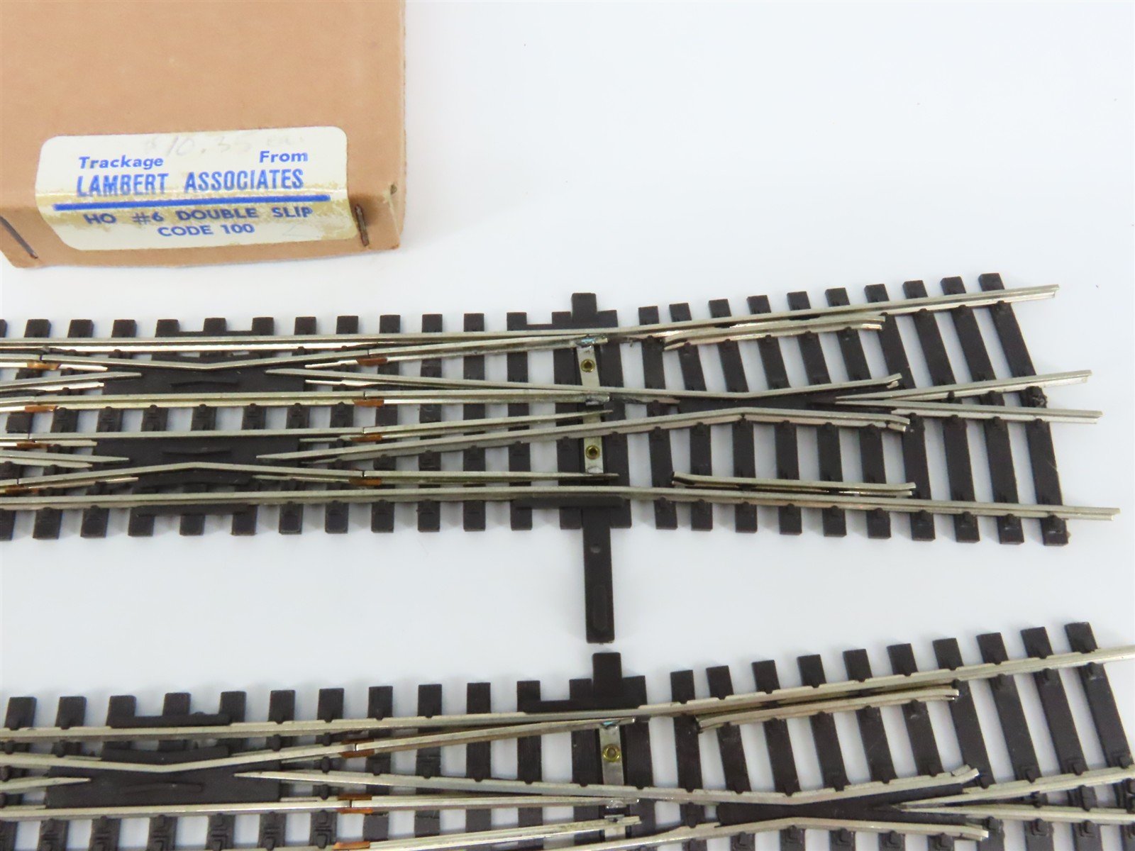 HO Scale Lambert #6 Code 100 Double-Slip Crossing Track Piece 2-Pack