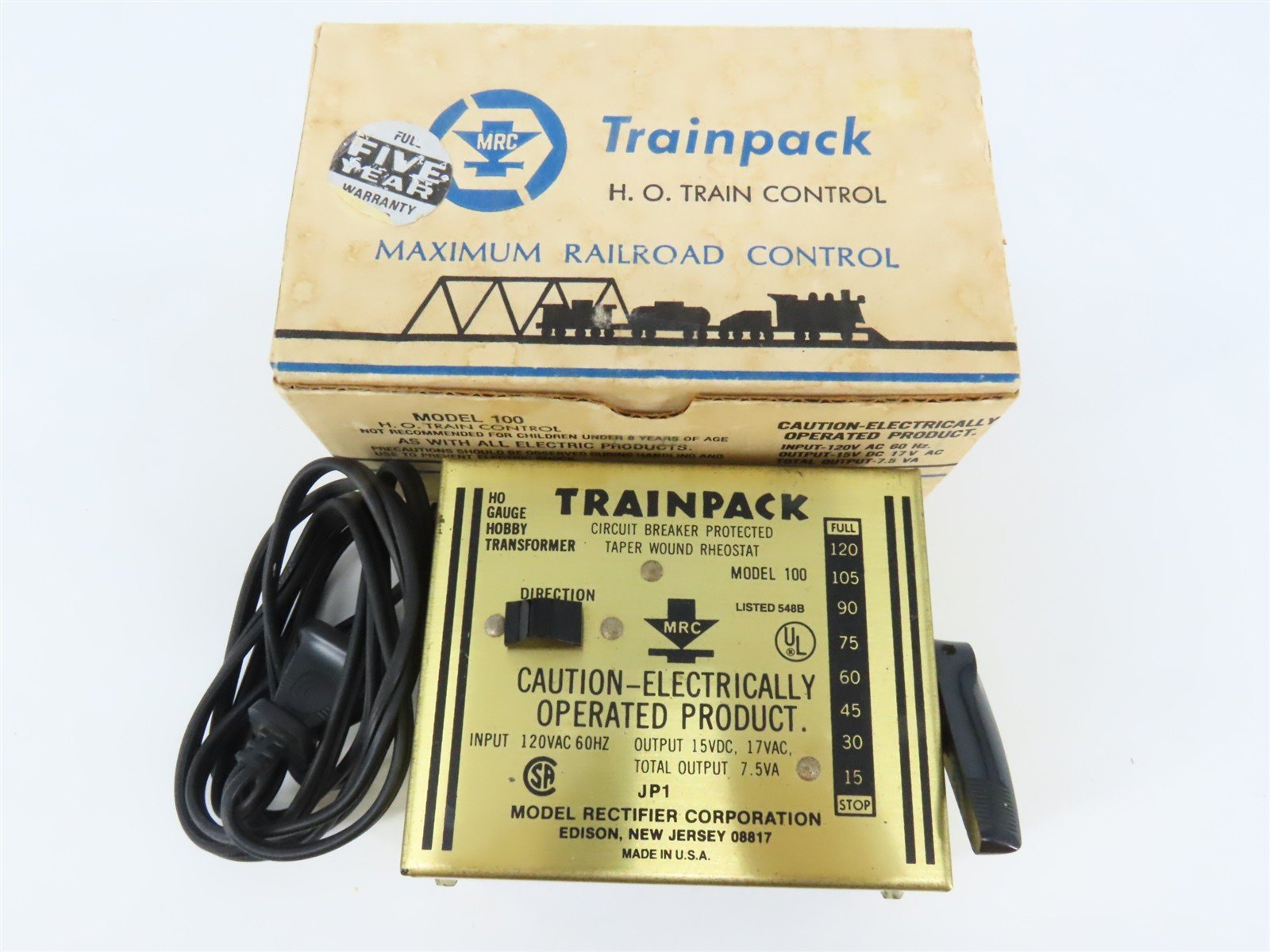 MRC Model 100 DC Trainpack Transformer