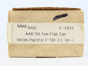 HO West Rail Kit #F-1021 Undecorated UP Union Pacific F50-11 AAR 50-Ton Flat Car