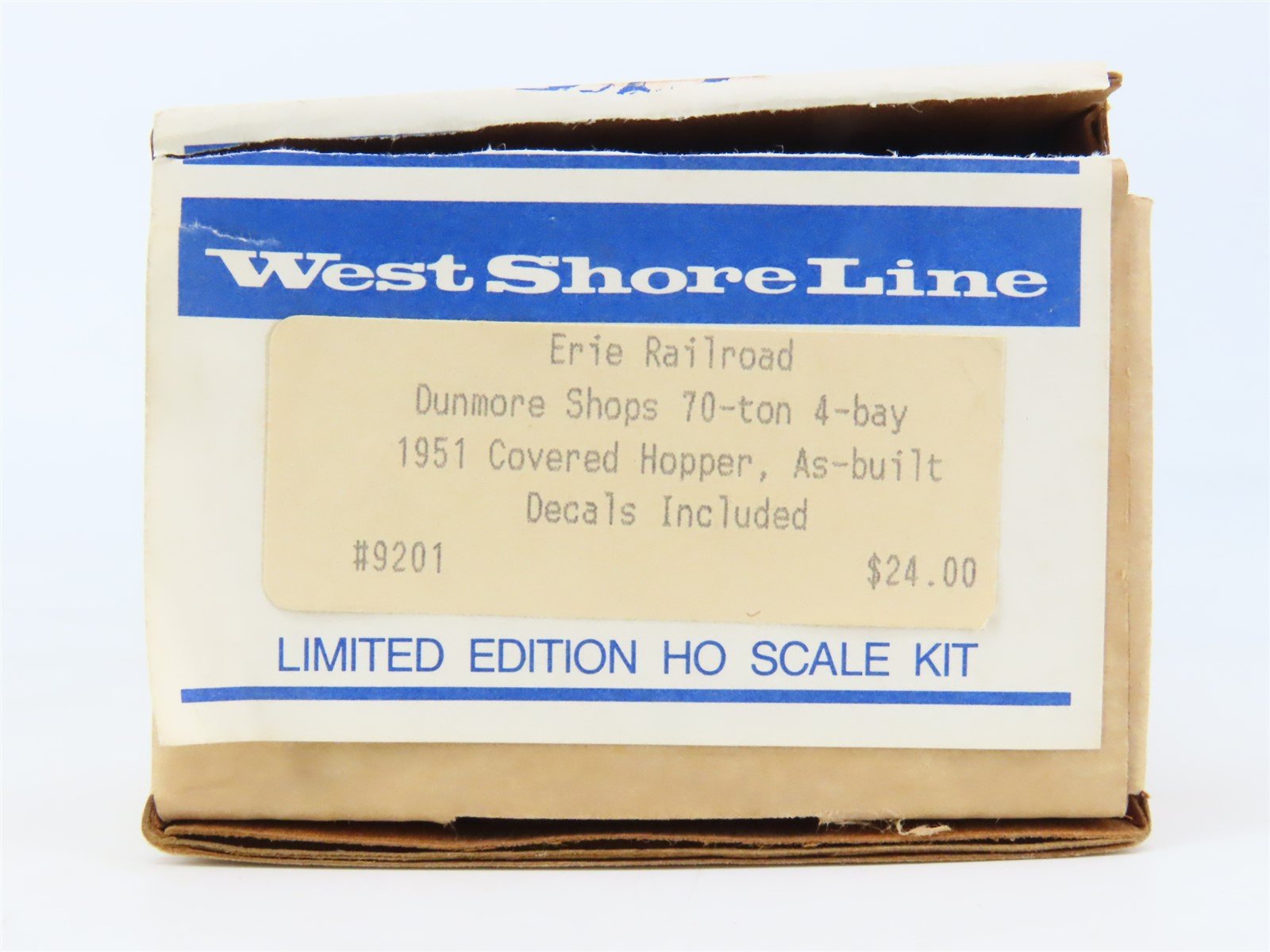 HO Scale West Shore Line Resin Kit #9201 Undecorated ERIE 4-Bay Covered Hopper