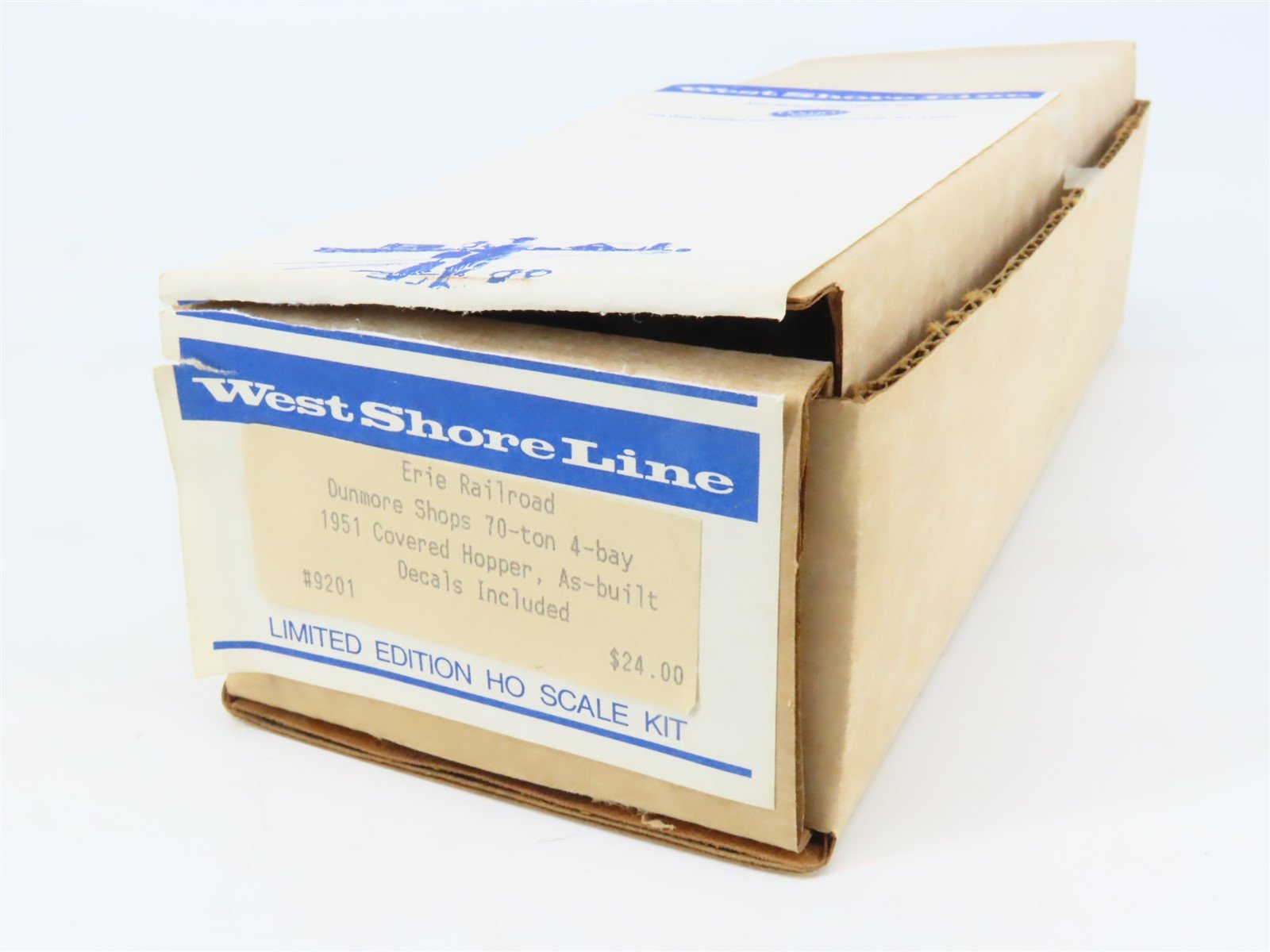 HO Scale West Shore Line Resin Kit #9201 Undecorated ERIE 4-Bay Covered Hopper