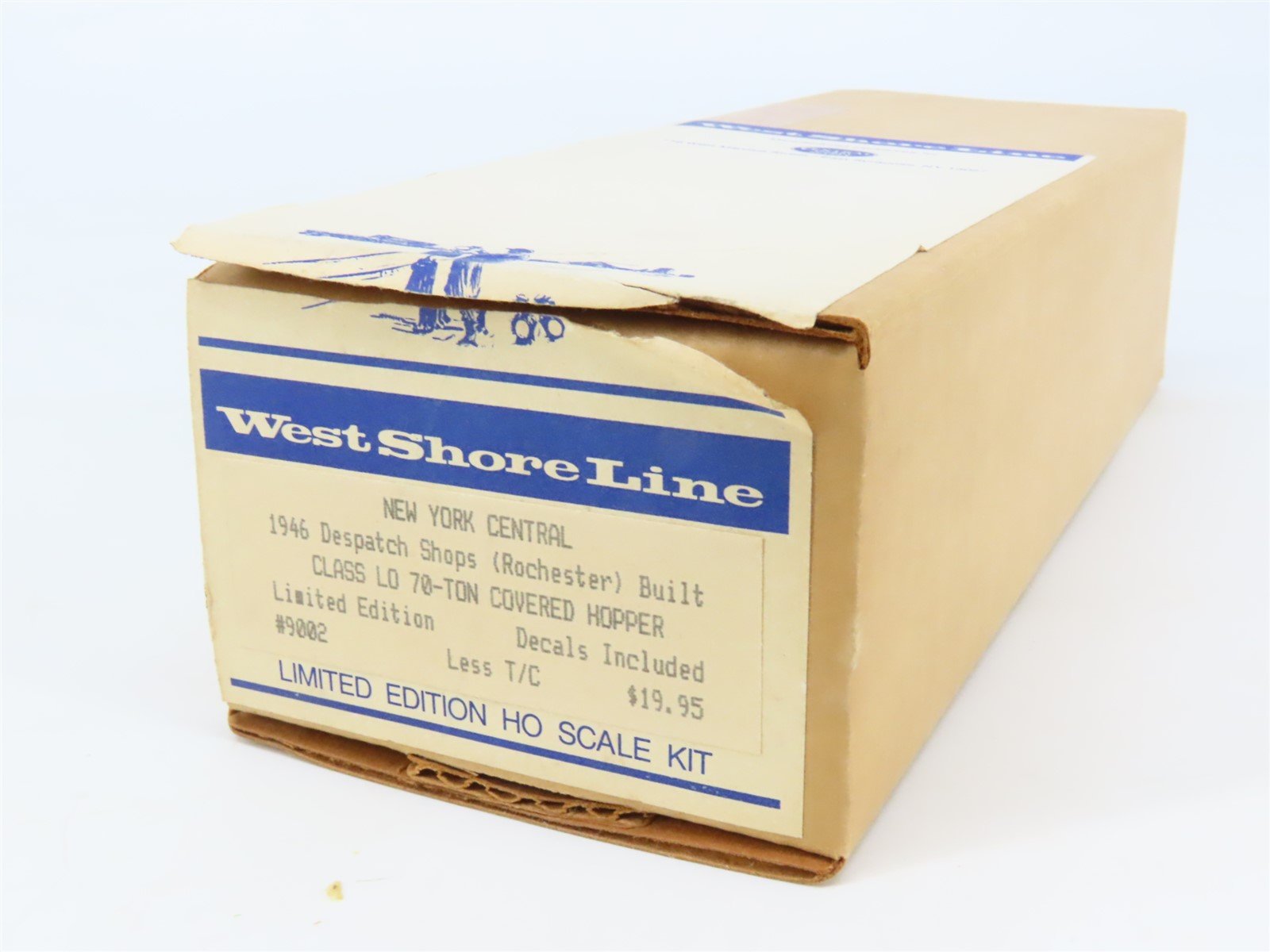 HO Scale West Shore Line Resin Kit #9002 Undecorated NYC 2-Bay Covered Hopper