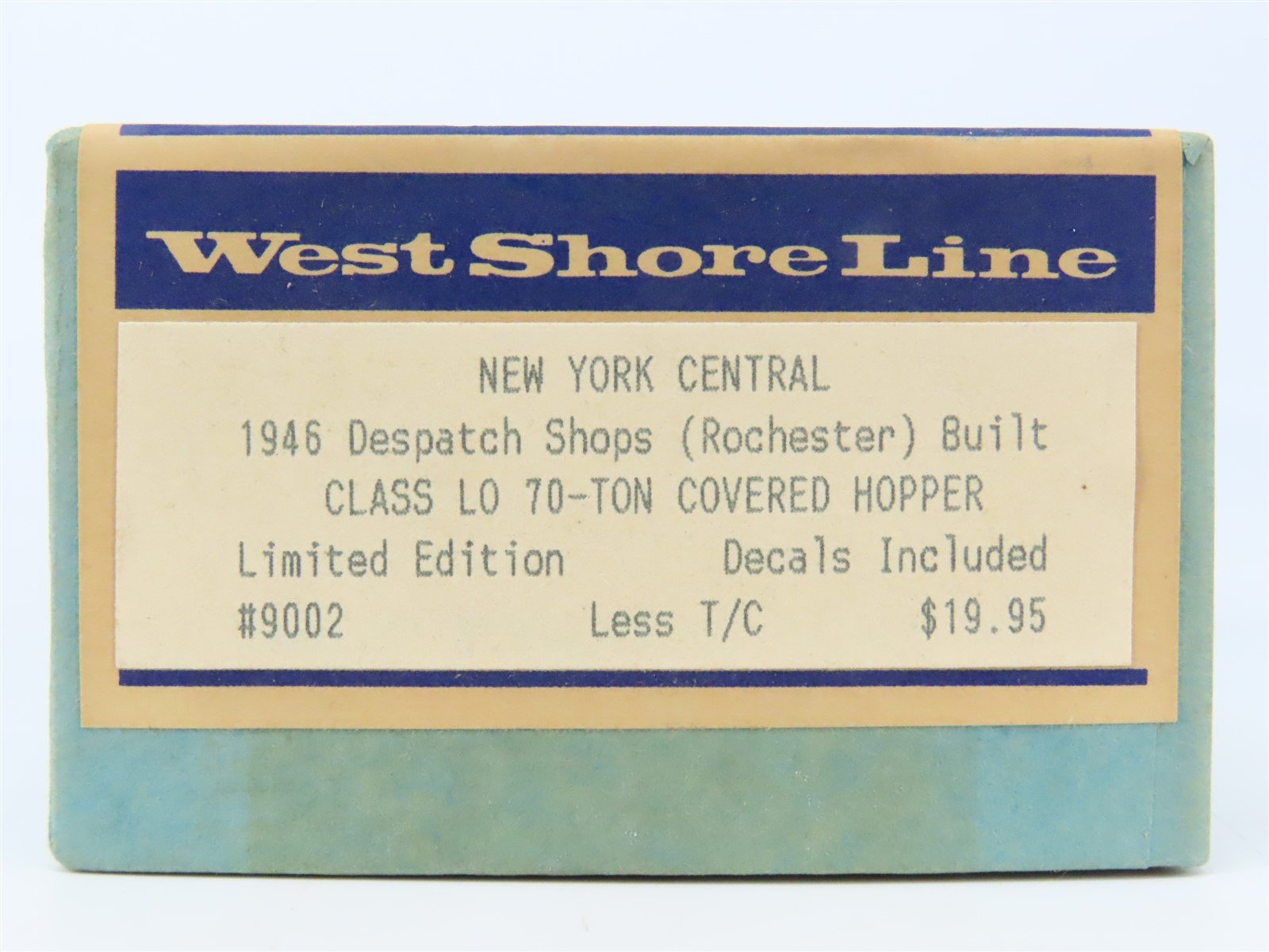 HO Scale West Shore Line Resin Kit #9002 Undecorated NYC 2-Bay Covered Hopper