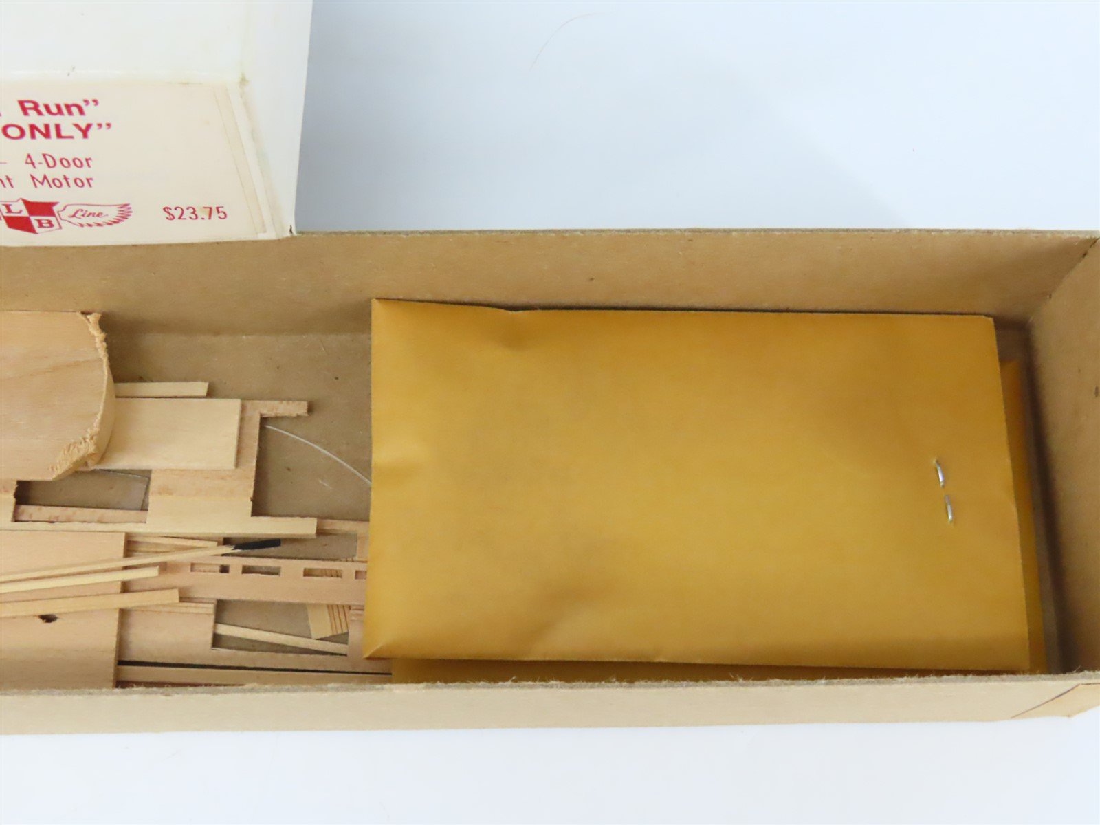 HO LaBelle Kit HO79 Undecorated Niles Freight Motor Electric Rail Car -UNPOWERED