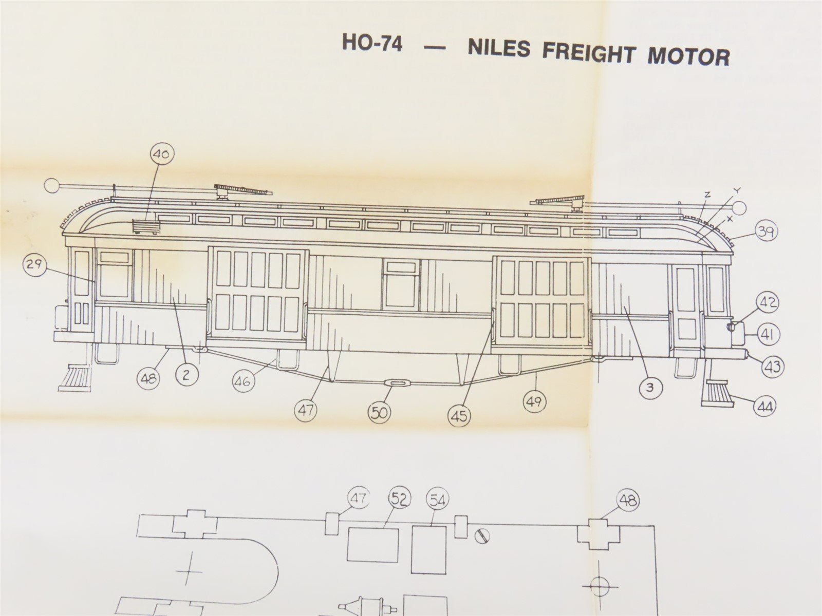 HO LaBelle Kit HO79 Undecorated Niles Freight Motor Electric Rail Car -UNPOWERED
