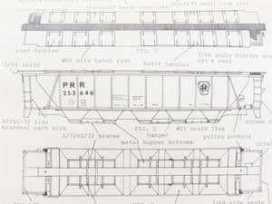 HO Scale Quality Craft Craftsman Kit Undecorated PRR 5-Bay 51' Covered Hopper
