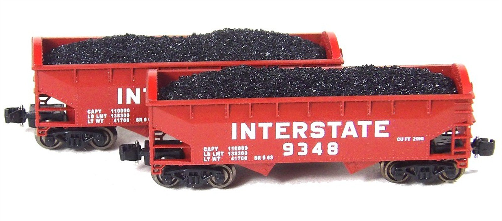 Z Scale FULL THROTTLE FT3603 INT Interstate 33' Peak-End Hoppers w/Load - Set #1