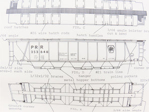 HO Scale Quality Craft Craftsman Kit Undecorated PRR 5-Bay 51' Covered Hopper