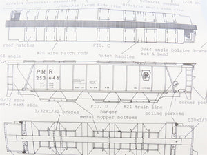 HO Scale Quality Craft Craftsman Kit Undecorated PRR 5-Bay 51' Covered Hopper