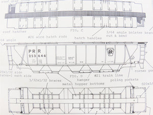 HO Scale Quality Craft Craftsman Kit Undecorated PRR 5-Bay 51' Covered Hopper