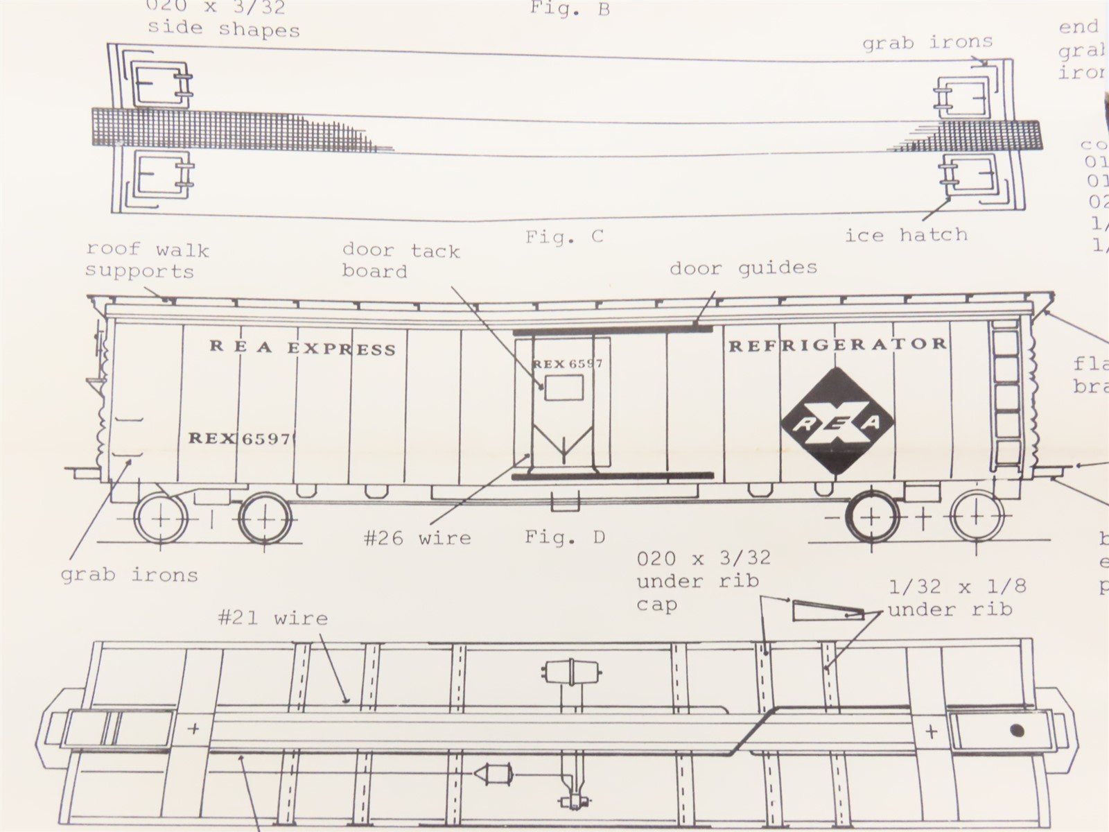 HO Scale Ambroid Craftsman Kit Undecorated REA Express Reefer