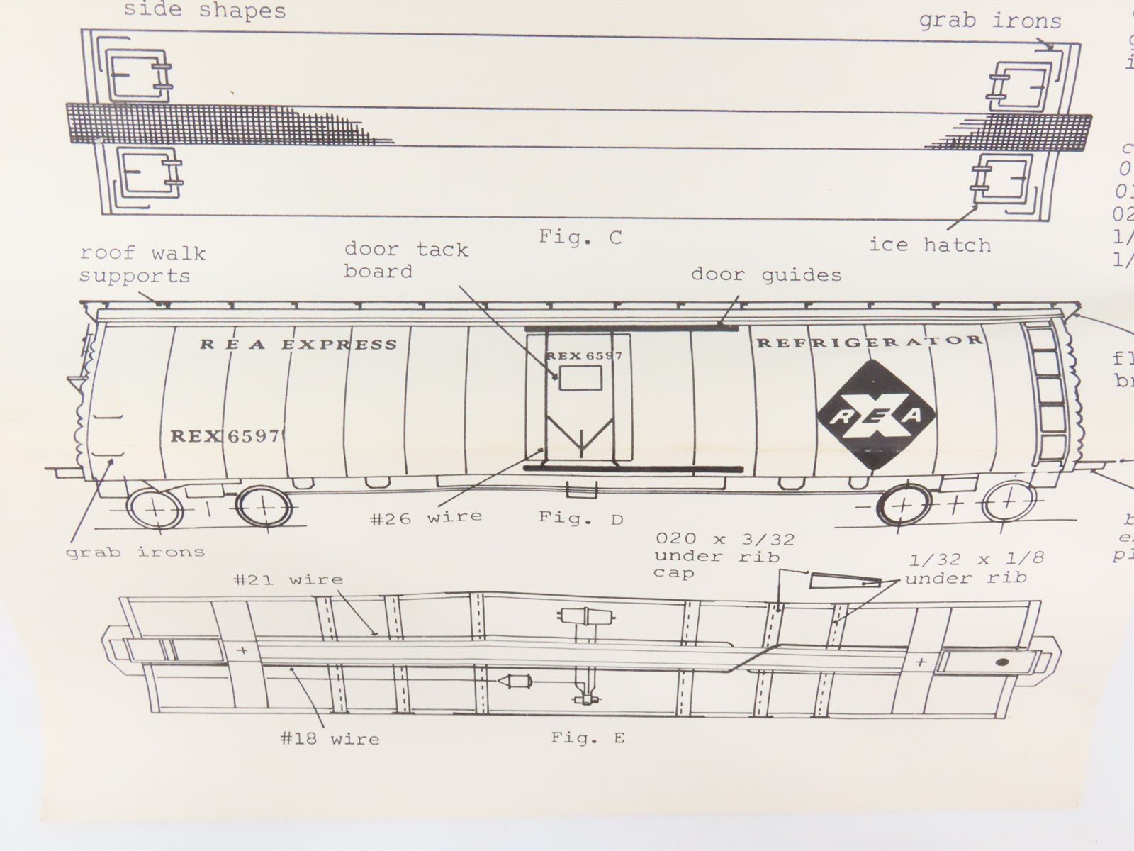 HO Scale Ambroid Craftsman Kit Undecorated REA Express Reefer