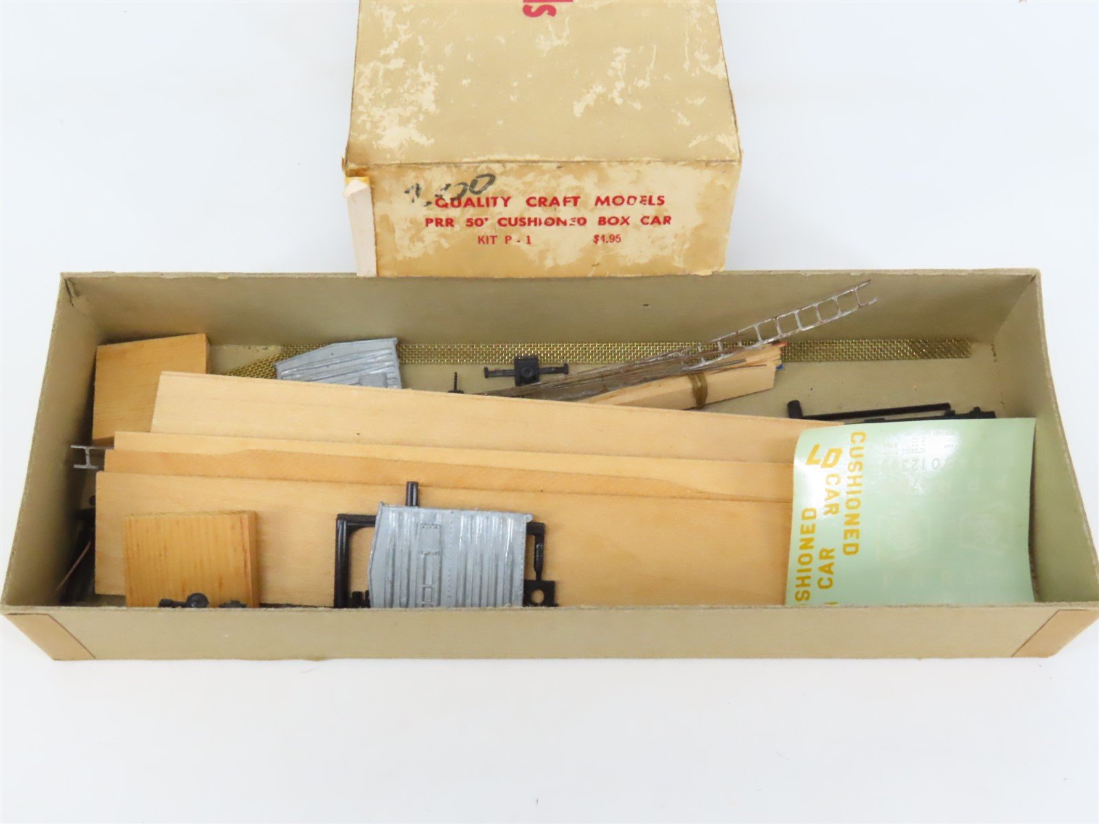 HO Scale Quality Craft Craftsman Kit #P-1 Undecorated PRR 50' Cushioned Box Car