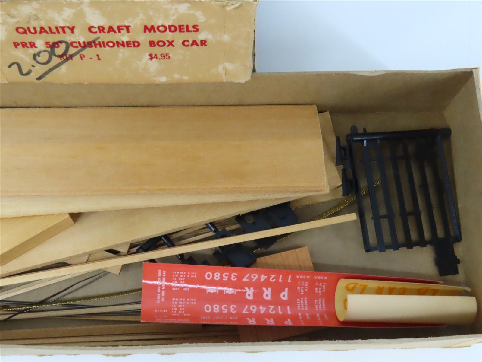 HO Scale Quality Craft Craftsman Kit #P-1 Undecorated PRR 50' Cushioned Box Car