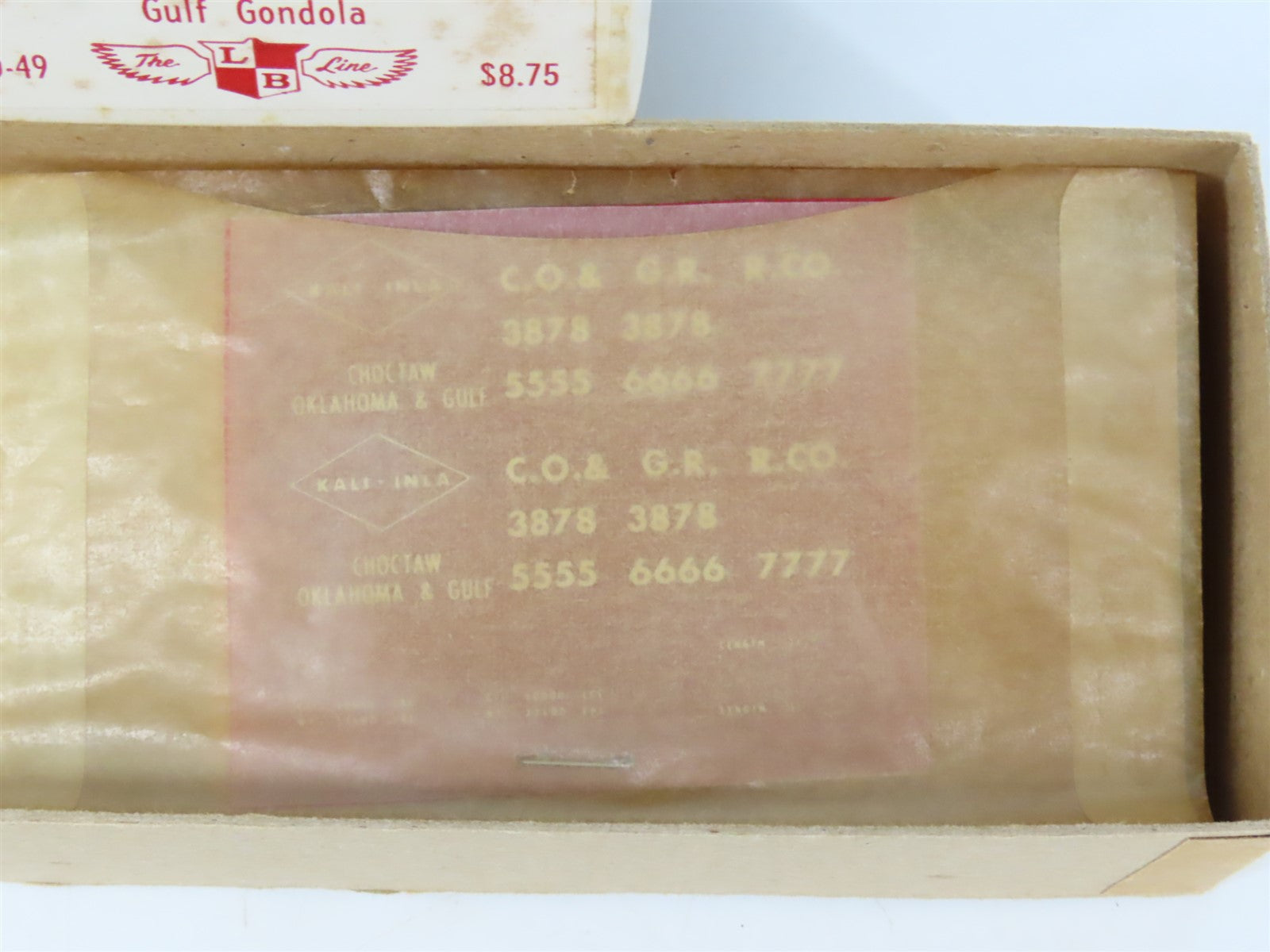 HO LaBelle Craftsman Kit #HO-49 Undecorated Choctaw Oklahoma & Gulf Gondola
