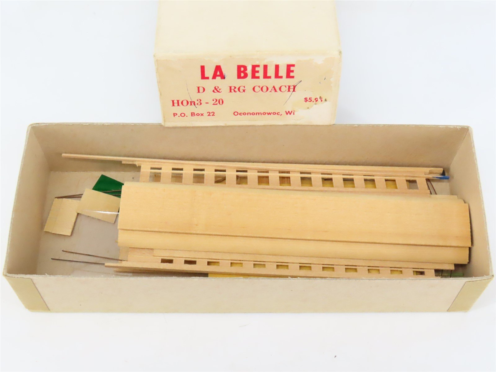HOn3 Scale LaBelle Craftsman Kit #HOn3-20 Undecorated D&RGW Coach Passenger