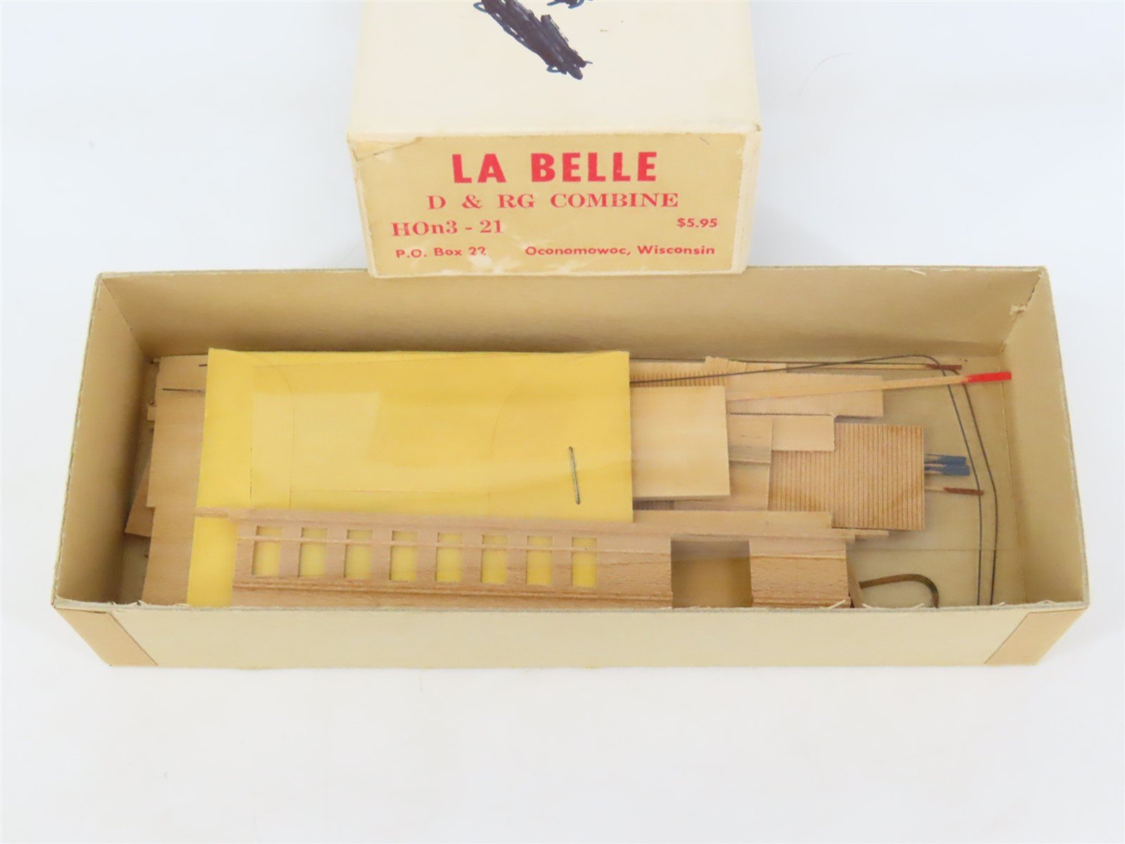 HOn3 Scale LaBelle Craftsman Kit #HOn3-21 Undecorated D&RGW Combine Passenger