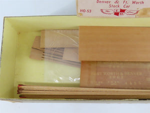 HO LaBelle Craftsman Kit #HO-53 Undecorated Denver & Ft. Worth Stock Car