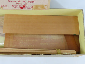 HO LaBelle Craftsman Kit #HO-53 Undecorated Denver & Ft. Worth Stock Car