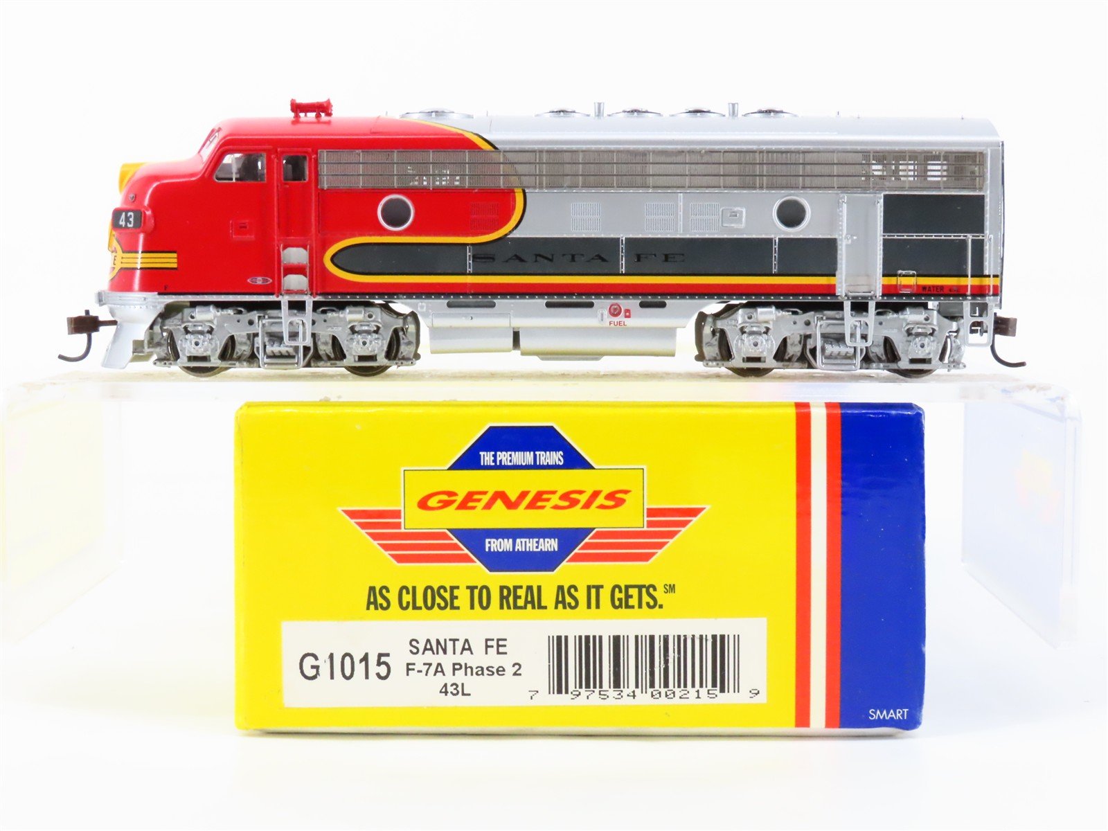 HO Scale Athearn Genesis G1015 ATSF Santa Fe F7-A Diesel Locomotive #43L wDCC